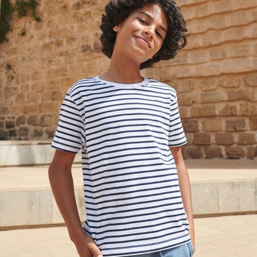 Skinnifit Kids striped T SM202 Kids striped T Thumbnail