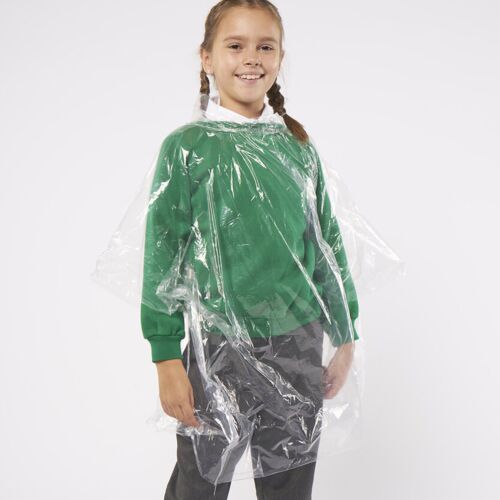 Home & Living Kids emergency hooded plastic poncho JB03J Kids emergency hooded plastic poncho Thumbnail