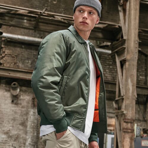 Build Your Brand Collar bomber jacket BY157 Collar bomber jacket Thumbnail